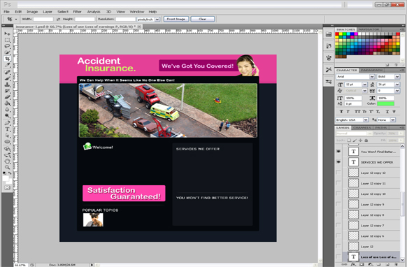 Accident Insurance PSD Template