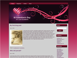 All About Pink Hearts WP Theme