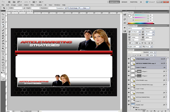 Article Marketing PSD Template Edition 2