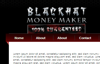 Blackhat Money Maker WP Theme and PSD