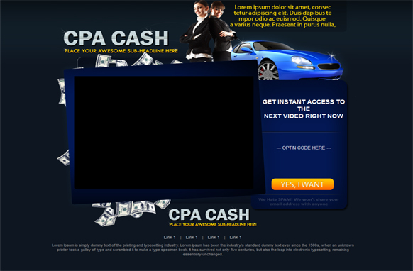 CPA Money HTML PSD Video Squeeze Page