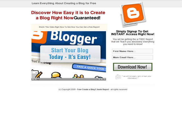 Create a Blog HTML Video Squeeze Page