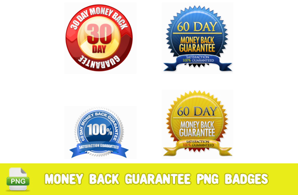Money Back Guarantee PNG Badges