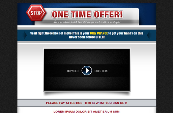OTO HTML and PSD Squeeze Page Vol 1