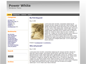 Power White WP Theme Edition 1