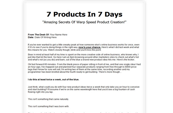 7 Products In 7 Days