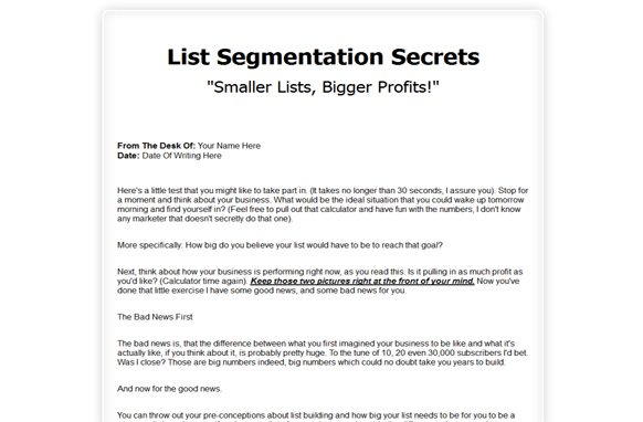 List Segmentation Secrets