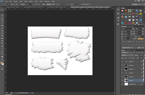 Fluffy Overlay Graphics PSD PNG