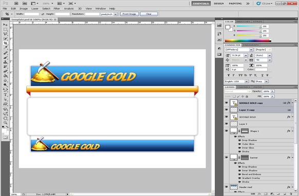 Google Gold HTML PSD Template