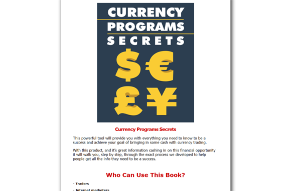 Currency Programs Secrets