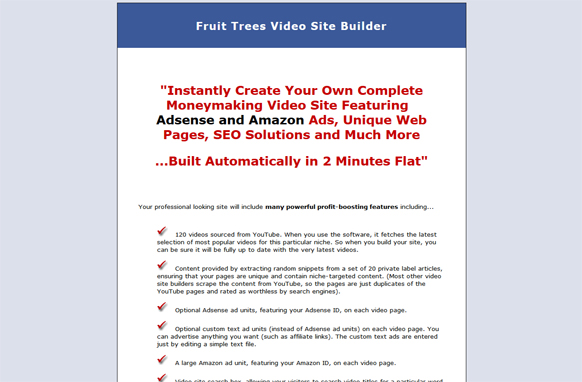 Fruit Trees Video Site Builder
