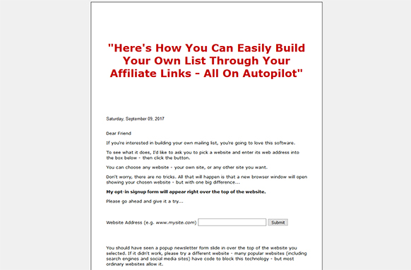 Affiliate List Pro