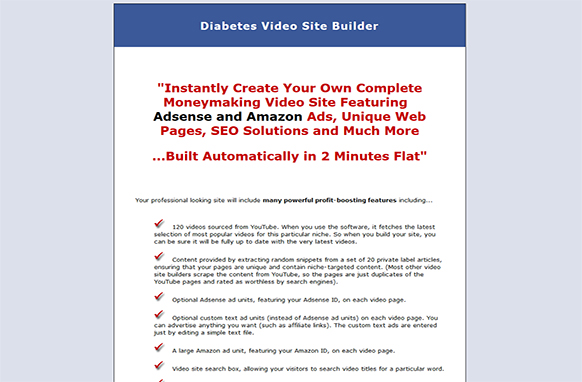 Diabetes Video Site Builder