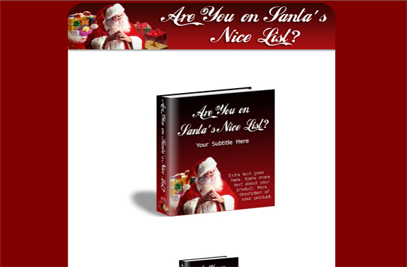 Santas Nice List HTML Web Product Template