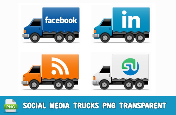 Social Media Trucks PNG Transparent