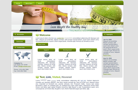 Weight Loss WP HTML Blogger Templates